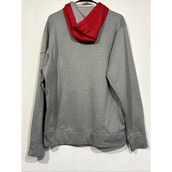 Ohio State Buckeyes Hoodie Mens Medium Gray Long Sleeve Pullover Therma Fit Nike - Picture 6 of 6